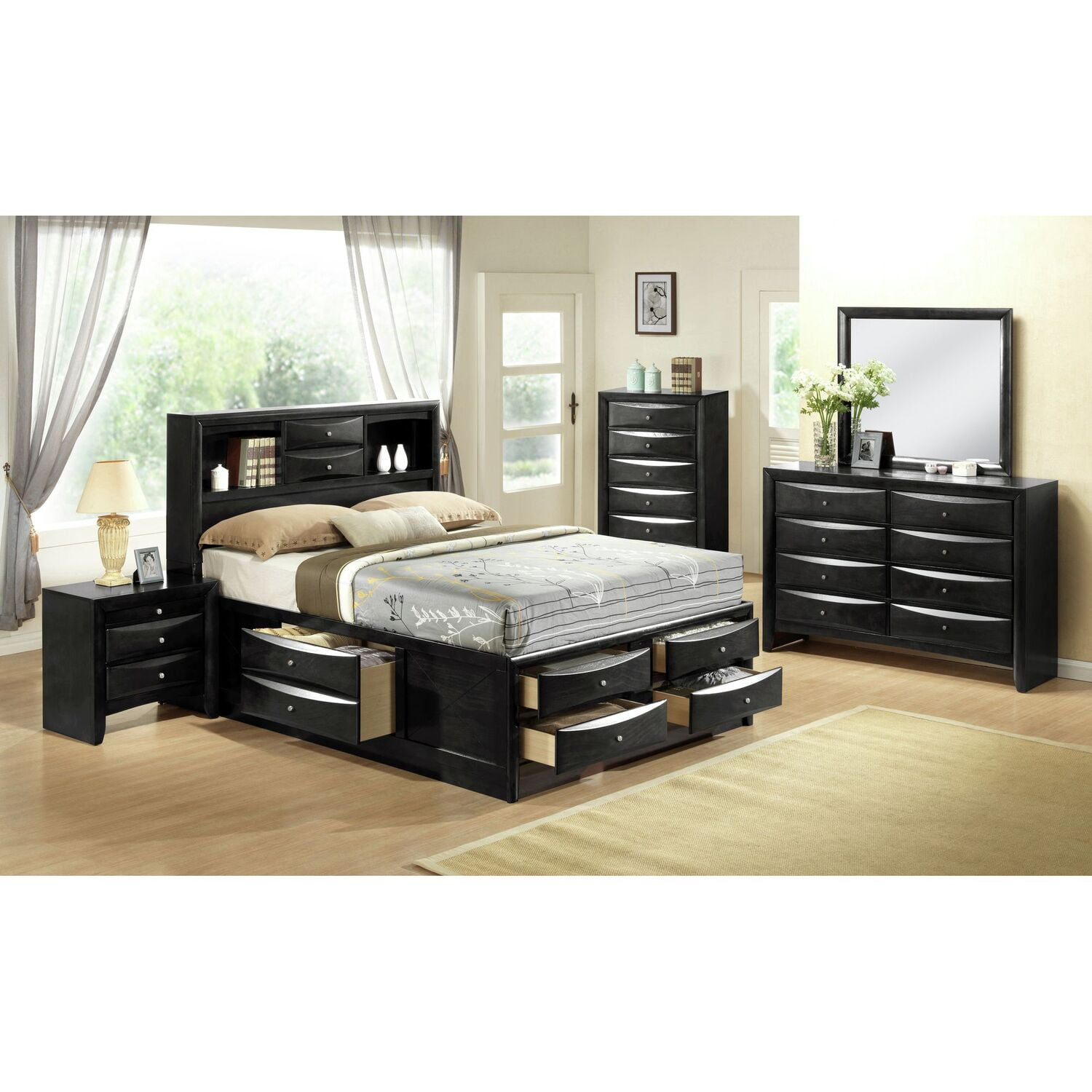 Picket House Furnishings Dana 3-Drawer Nightstand in Black