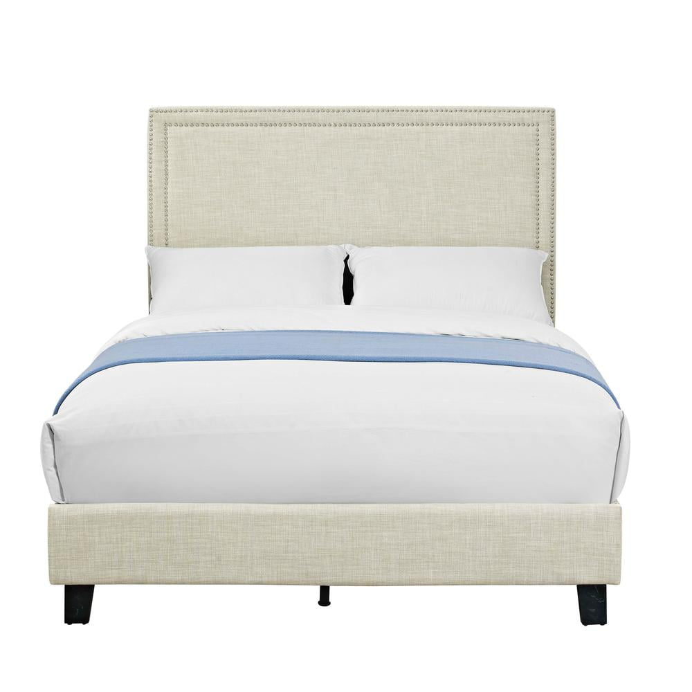 Picket House Furnishings Emery Upholstered Full Panel Bed in Natural