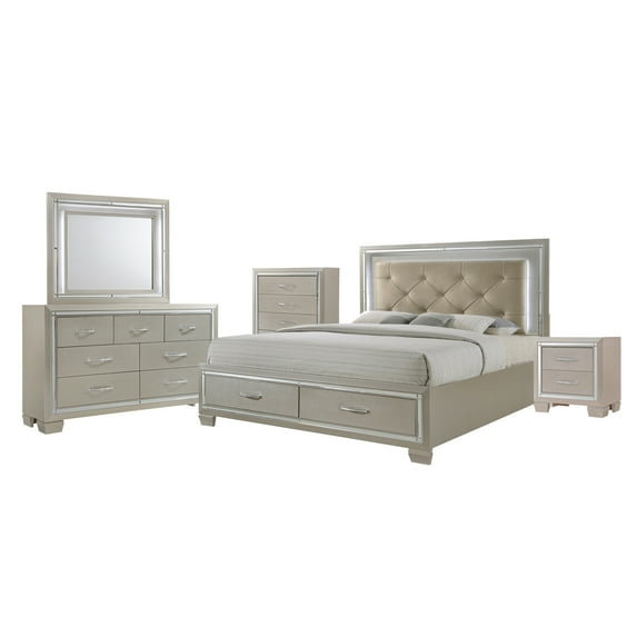 Picket House Furnishings Glamour 5 Piece Queen Storage Bedroom Set