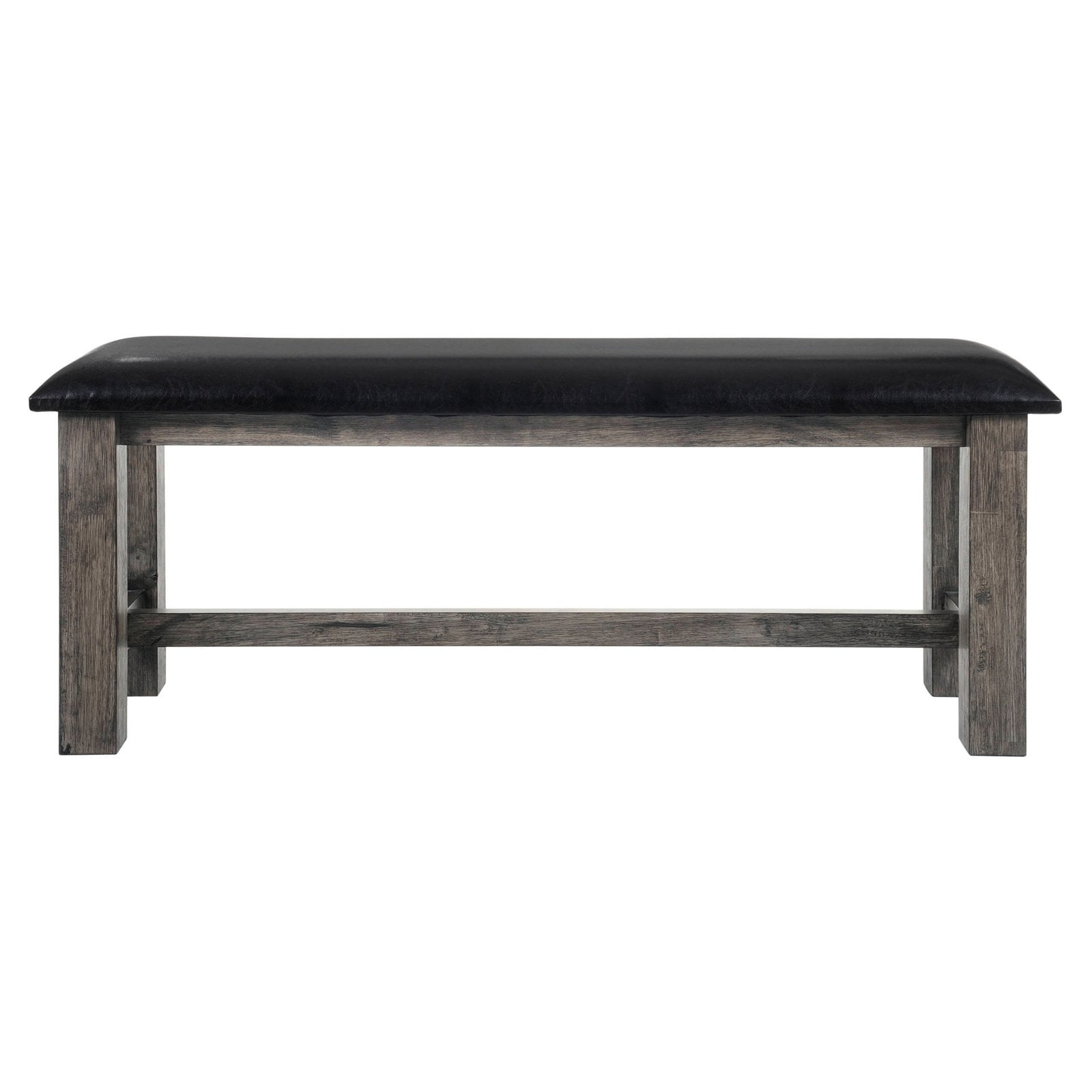 Picket House Furnishings Grayson Bench w. PU Padded SeatGrey Oak