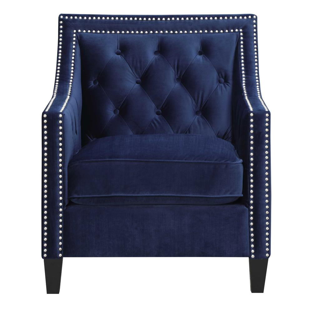 Picket House Furnishings Teagan Accent Arm Chair in Navy Fabric