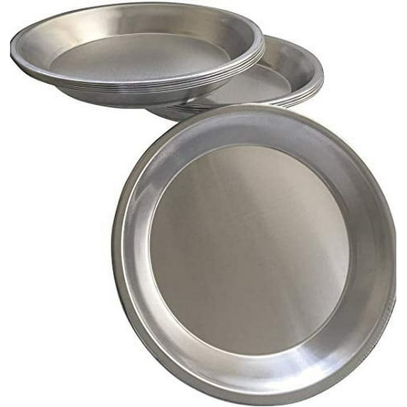 Pie Plate Aluminum Metal 9 Inch pan - Set of 10