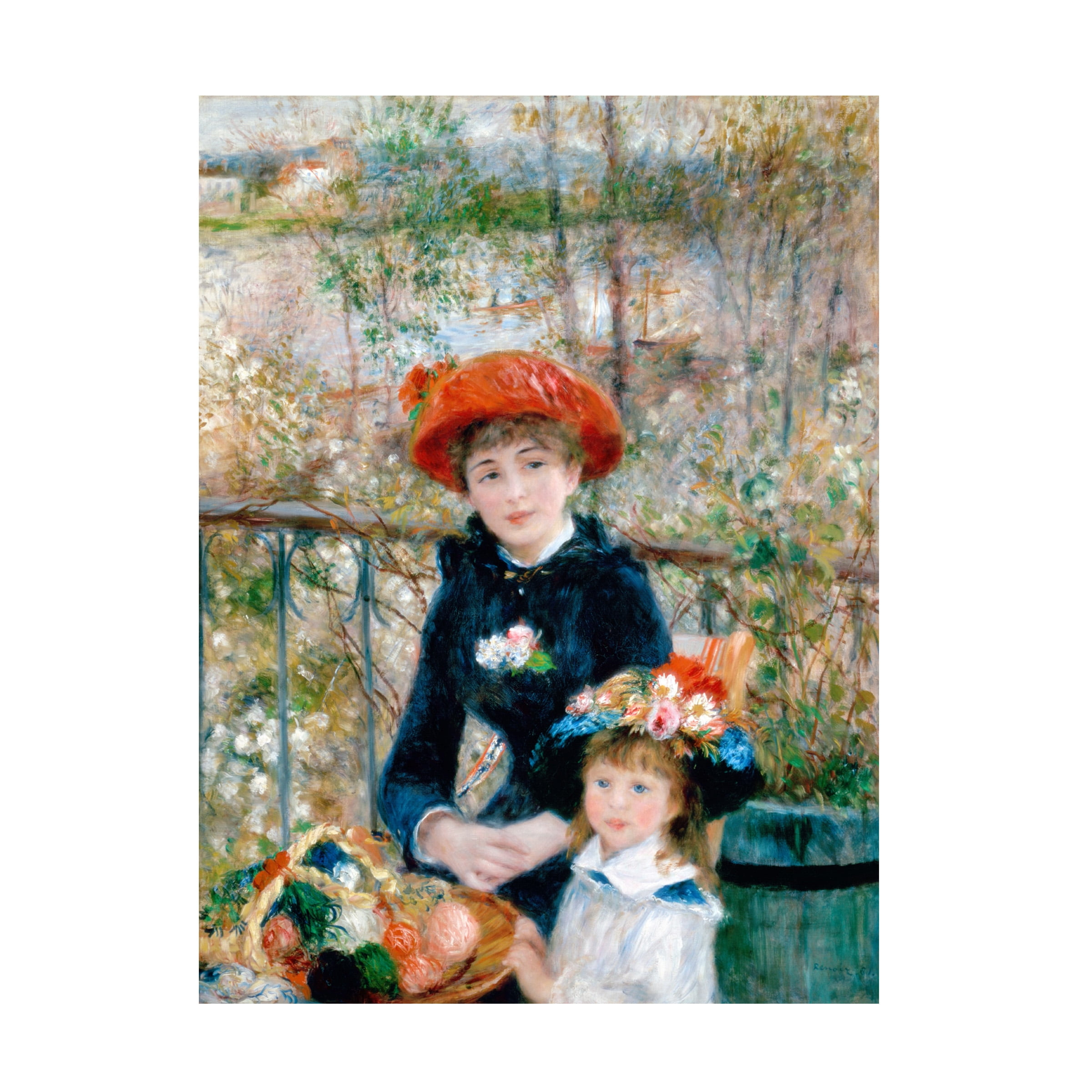 Pierre Auguste Renoir 'The Two Sisters On the Terrace 1881' Canvas Art