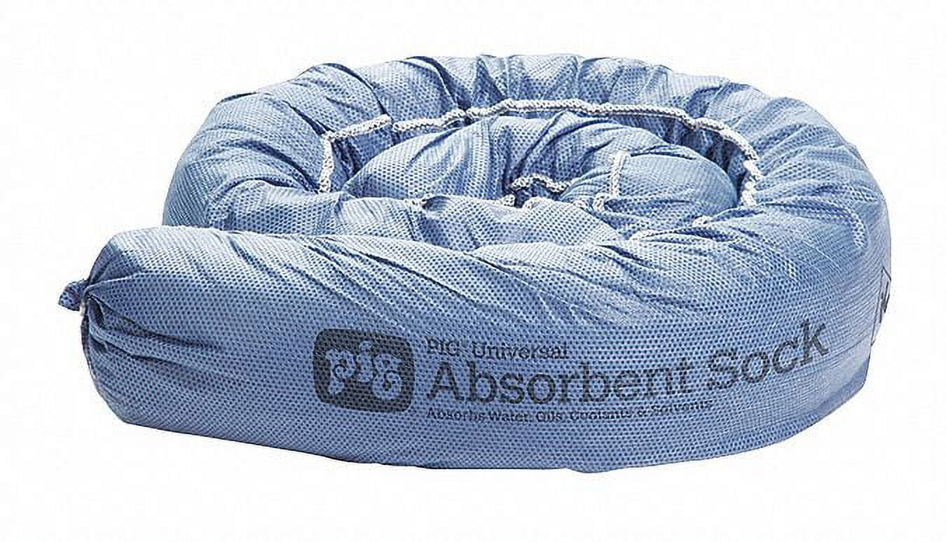 Pig Absorbent Sock,Blue,3" dia.,PK12 PIG105-BL