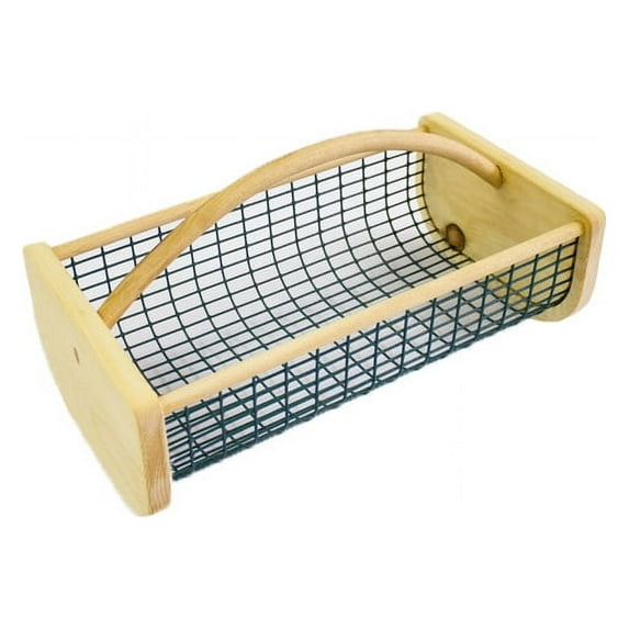 Gardeners Supply Company Garden Hod Harvest Basket | Versatile Gardening Fruits & Vegetables Gathering Basket | Natural Smooth Pine - Maple Frame &