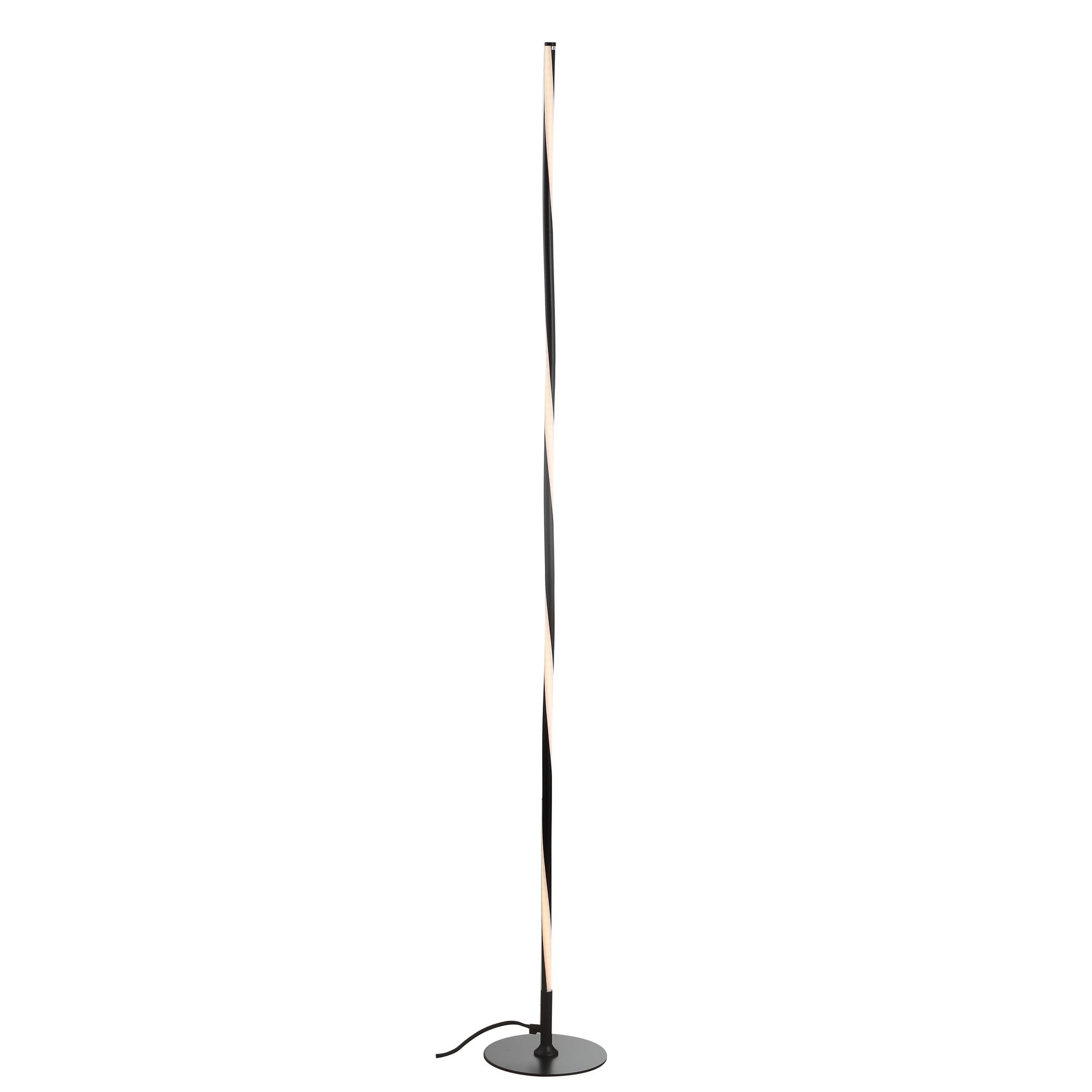 JONATHAN Y JYL7006C Pilar 63.75" LED Integrated Floor Lamp, Modern, Contemporary for living room, dinning room, bedroom, office, Black