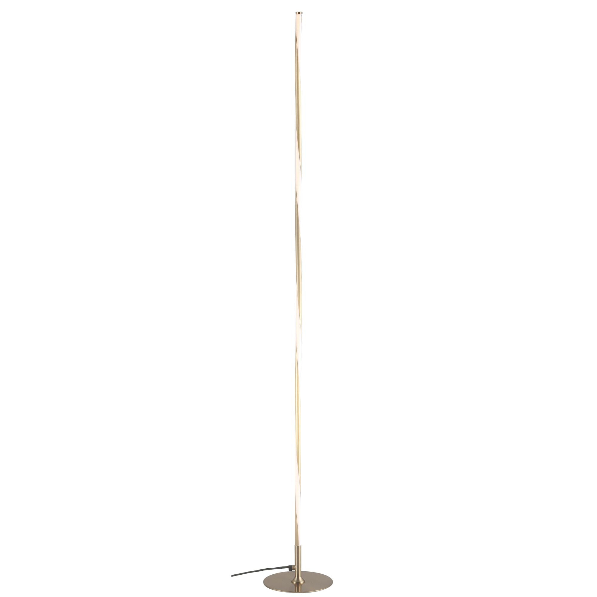 JONATHAN Y JYL7006B Pilar 63.75" LED Integrated Floor Lamp, Modern, Contemporary for living room, dinning room, bedroom, office, Gold