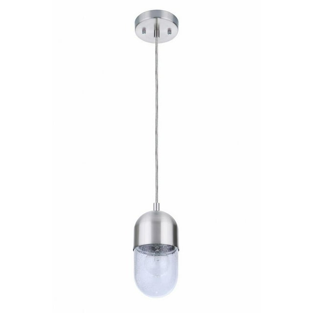 55091-BNK-Craftmade Lighting-Pill - 1 Light Mini Pendant-Brushed Polished Nickel Finish    -Traditional Installation