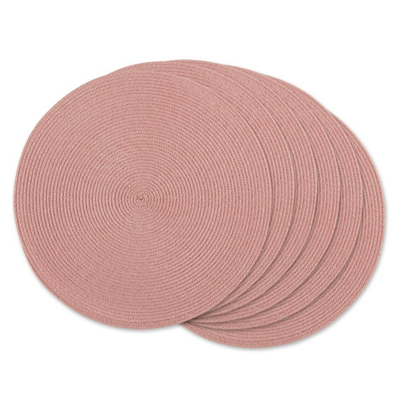 Pink Sorbet Round PP Woven Placemat (Set of 6)