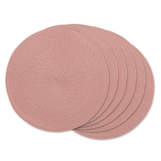 Pink Sorbet Round PP Woven Placemat (Set of 6)