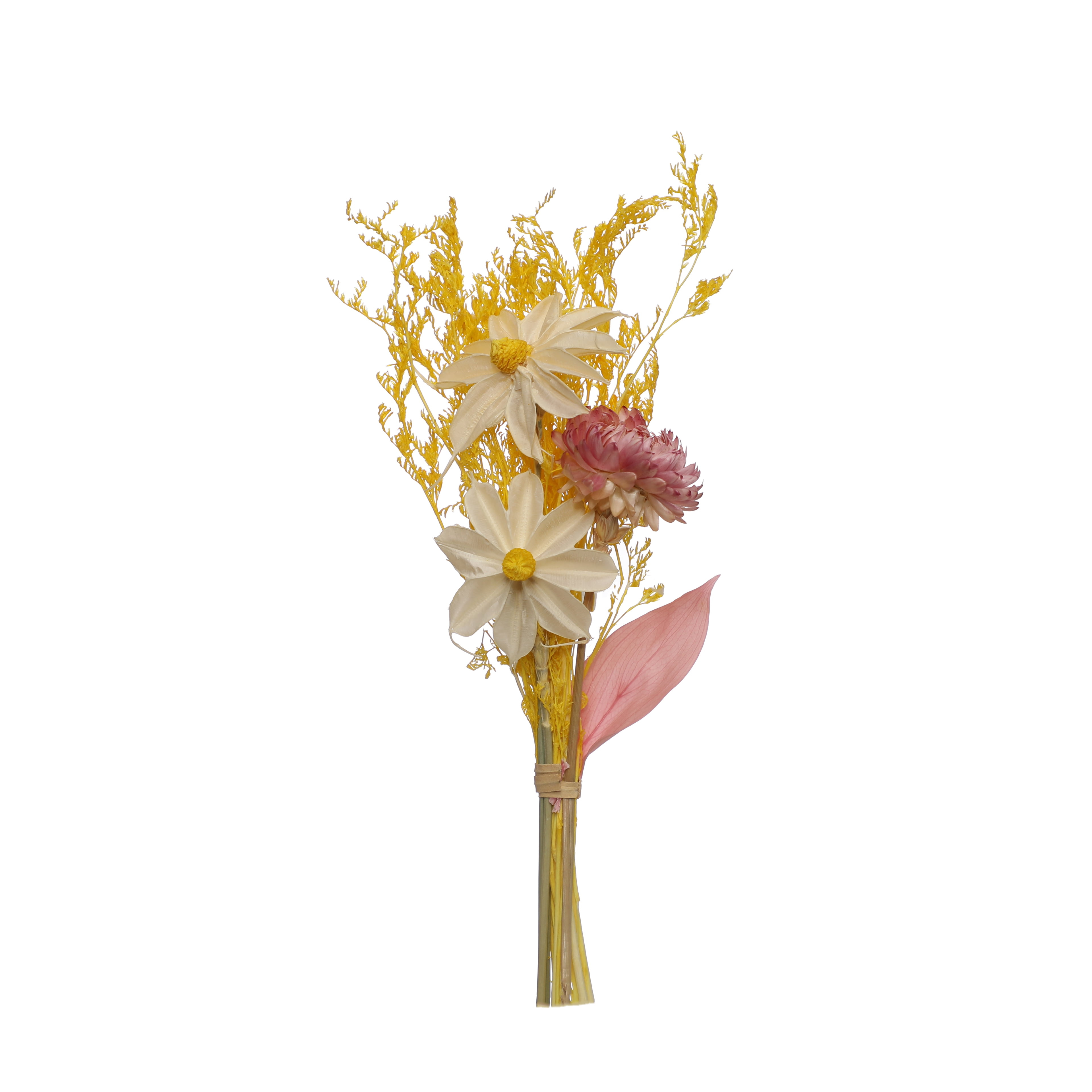 Pink & Yellow Dried Flowers Mini Bundle by Ashland® - Spring Floral and Greenery