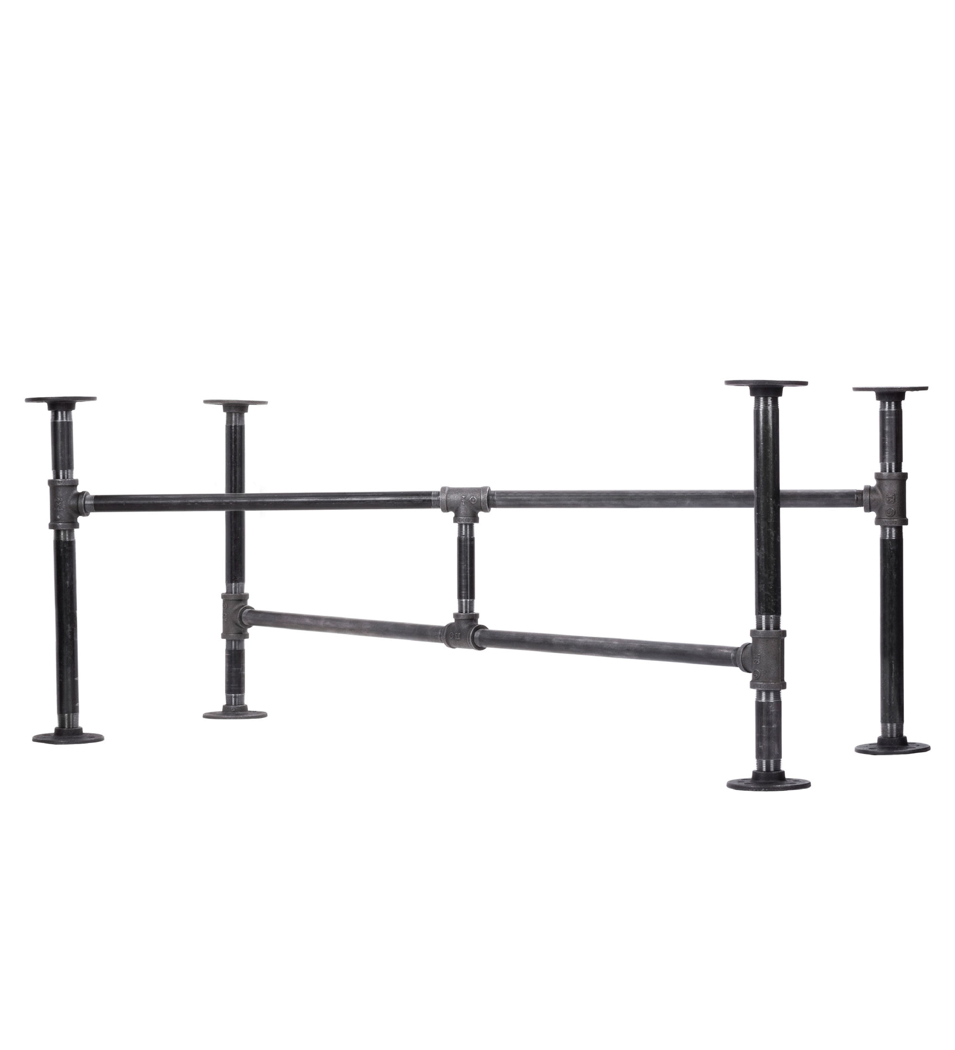 Pipe-Decor.com Turnpike Coffee Table Made with Wood Iron Steel