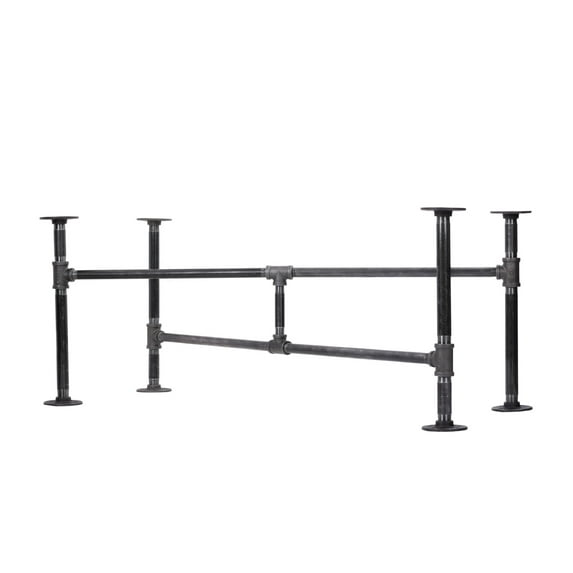 Pipe-Decor.com Turnpike Coffee Table Made with Wood Iron Steel