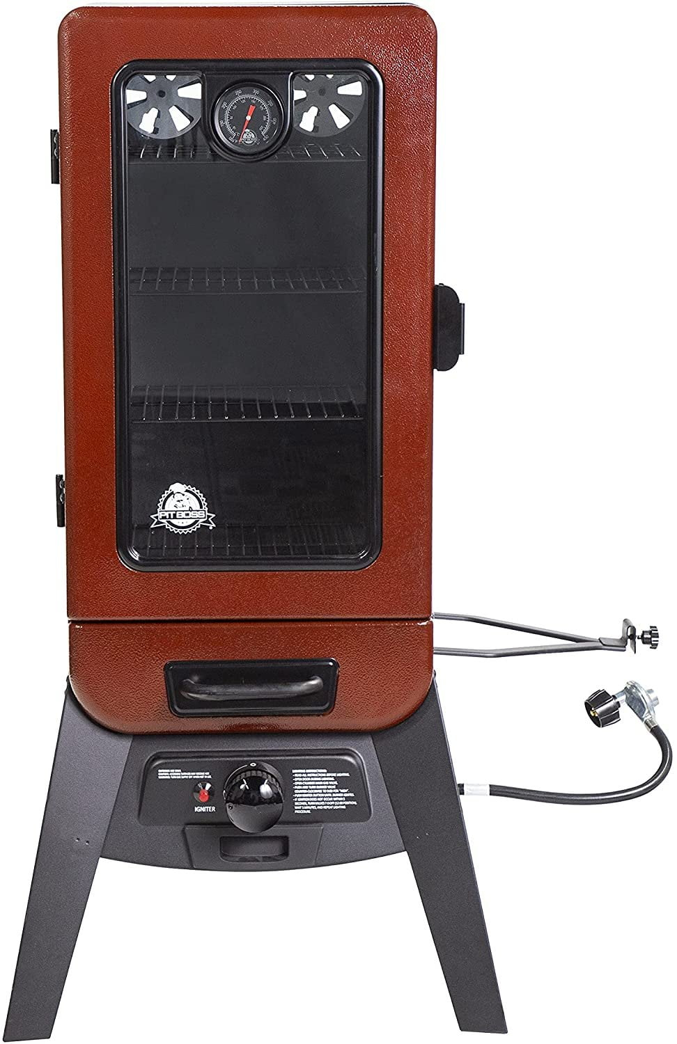 Pit Boss 3-Series Gas Smoker in Red Hammertone - PBV3G1