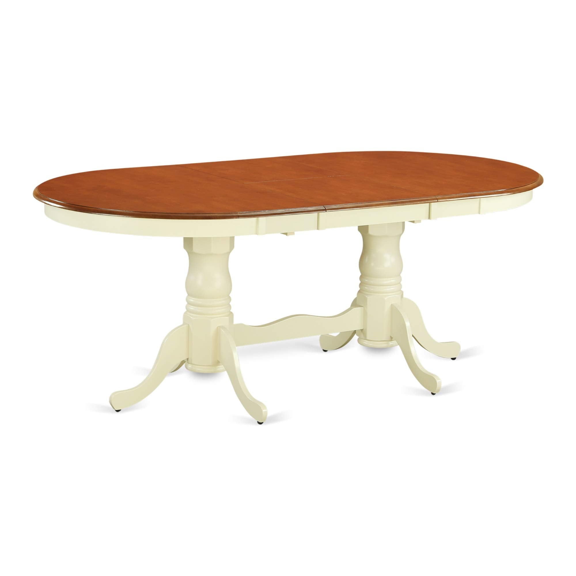 East West Furniture Plainville 5-piece Wood Dinette Set in Buttermilk/Cherry