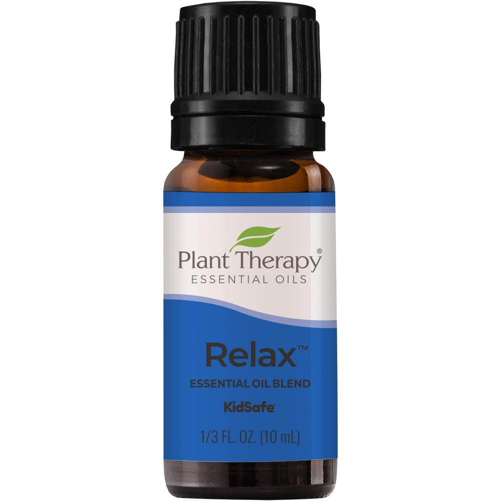 Plant Therapy Relax Essential Oil Blend for Sleep & Stress 100% Pure, Undiluted, Natural Aromatherapy, Therapeutic Grade 10 mL (1/3 oz)