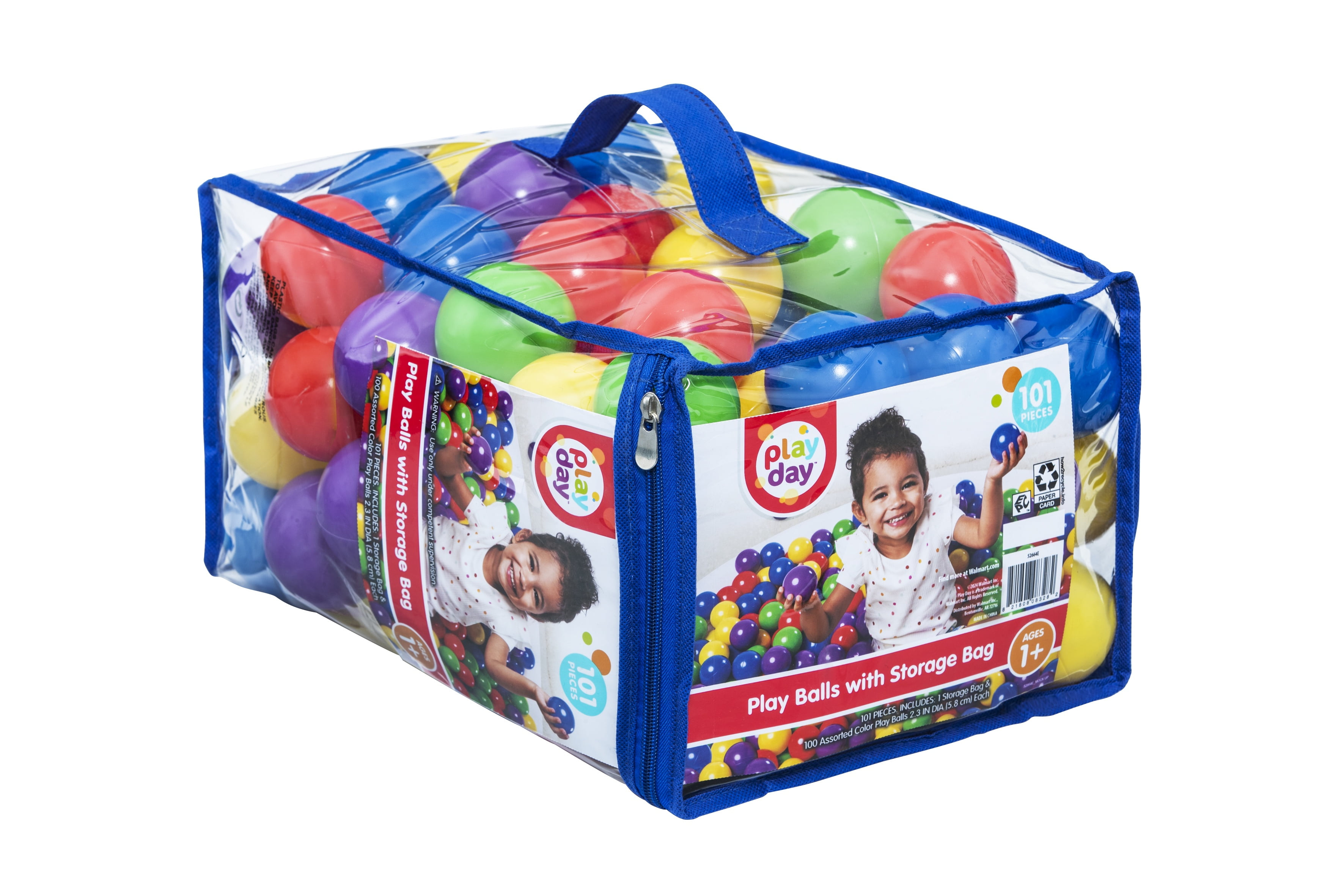 Play Day 100 Piece Play Balls, Multicolor, Baby and Toddler Toys