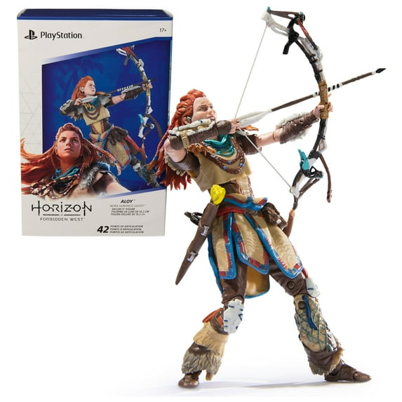 PlayStation Horizon Forbidden West, Deluxe 6” Aloy Action Figure with 15 Accessories, 17+