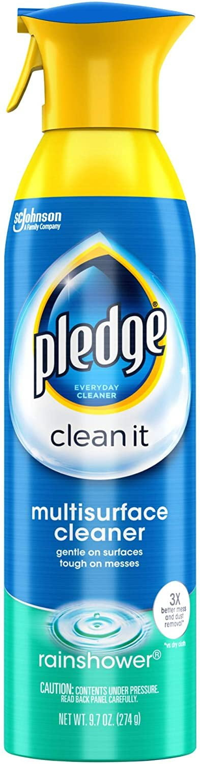 Pledge® Multi Surface Cleaner, Everyday Cleaner™, Aerosol, Rainshower Scent, 9.7 oz