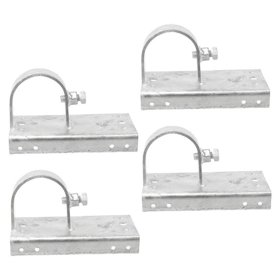 Plum Fittings Chain Link 2 1/2" [2 3/8" OD] x 6" Wood to Steel Post End Style Adapter (Pack of 4)