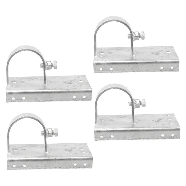 Plum Fittings Chain Link 2 1/2" [2 3/8" OD] x 6" Wood to Steel Post End Style Adapter (Pack of 4)