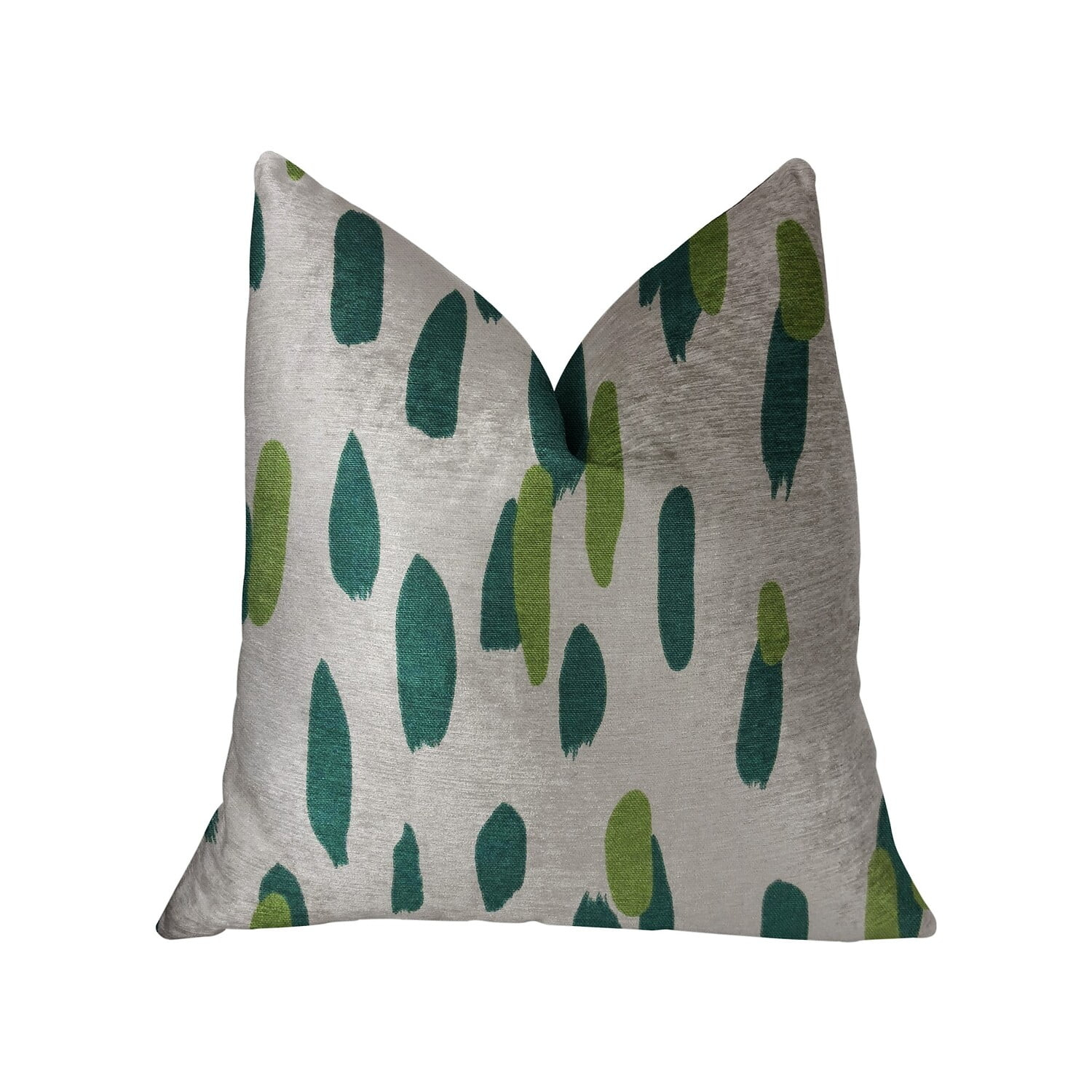 Plutus Bosky Willow Green and Beige Luxury Throw Pillow