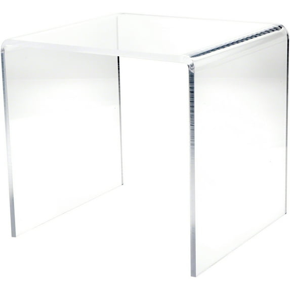 Plymor Clear Acrylic Square Display Riser, 12" H x 12" W x 12" D (3/8" thick)
