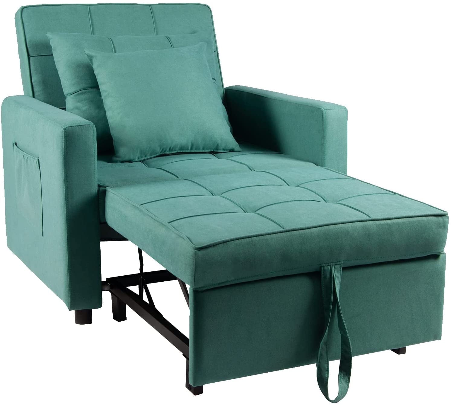 BETISEF Sofa Bed 3 in 1 Convertible Chair Bed Lounger Sleeper Chair Single Recliner for Small Space Adjustable Backrest
