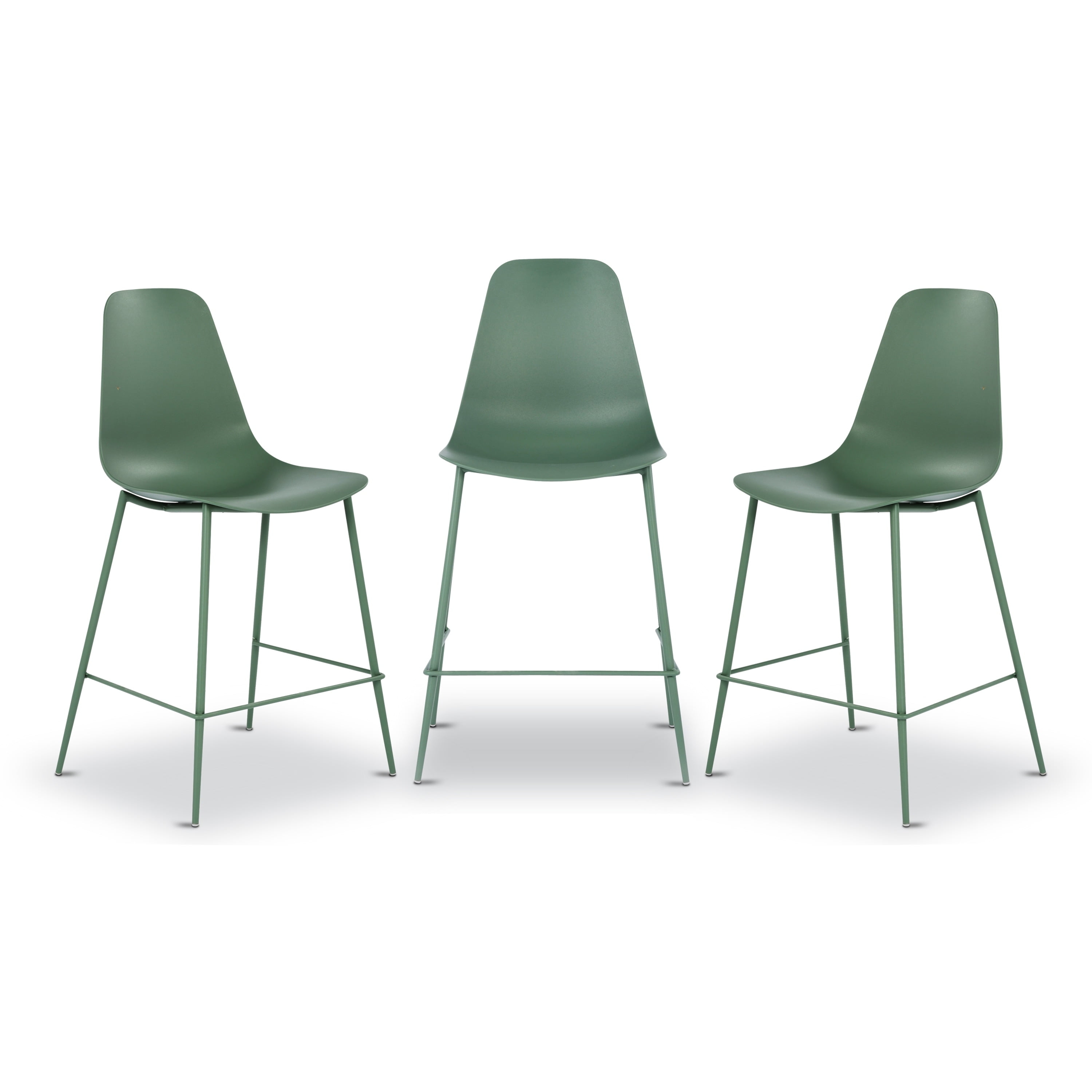 Poly and Bark Poly & Bark Isla Counter Stool (Set of 3) - 25" Seat Height Pistachio Green