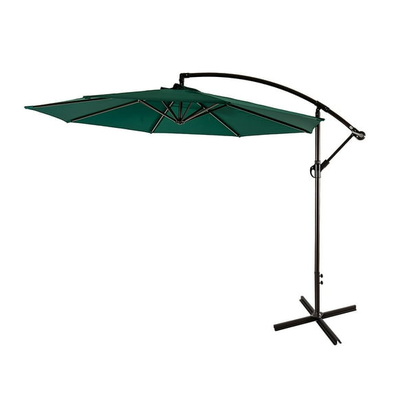 Westin Furniture 10 ft. Cantilever Hanging Patio Umbrella, Dark Green