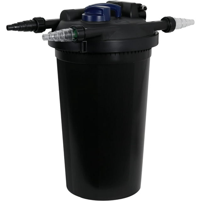 The Pond Guy AllClear G2 Bio Pressure Filter & Ultraviolet Light Clarifier with Backflush System, Pressurized External UVC Biological & Mechanical Filtration, Koi Fish Water Garden, All Clear 2000