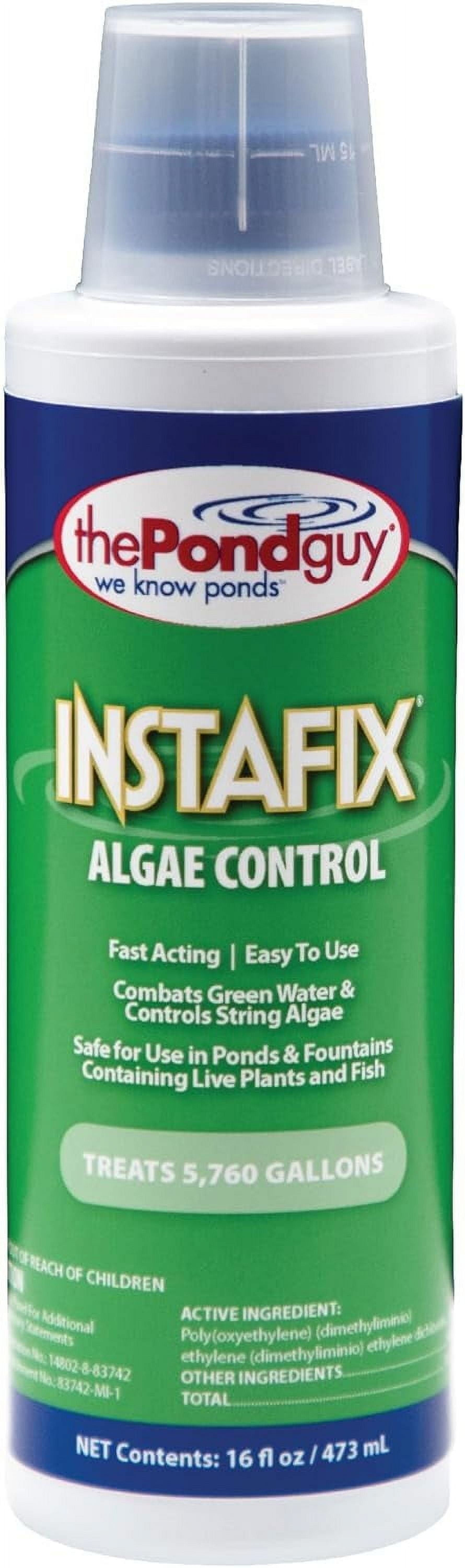 The Pond Guy InstaFix Algae Control, Outdoor Water Garden, Fountain & Birdbath Algae Solution, EPA Registered Liquid Algaecide, Control Green Water & String Algae, Bird, Fish & Pet Safe, 16 OZ