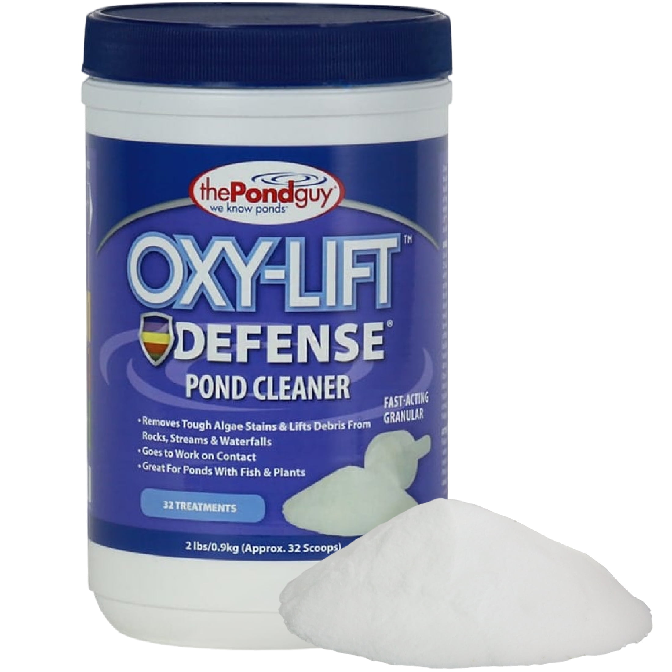 The Pond Guy Oxy-Lift Defense Powder Scum & Stain Treatment for Waterfalls, Rocks & Fountains, 2 Pound