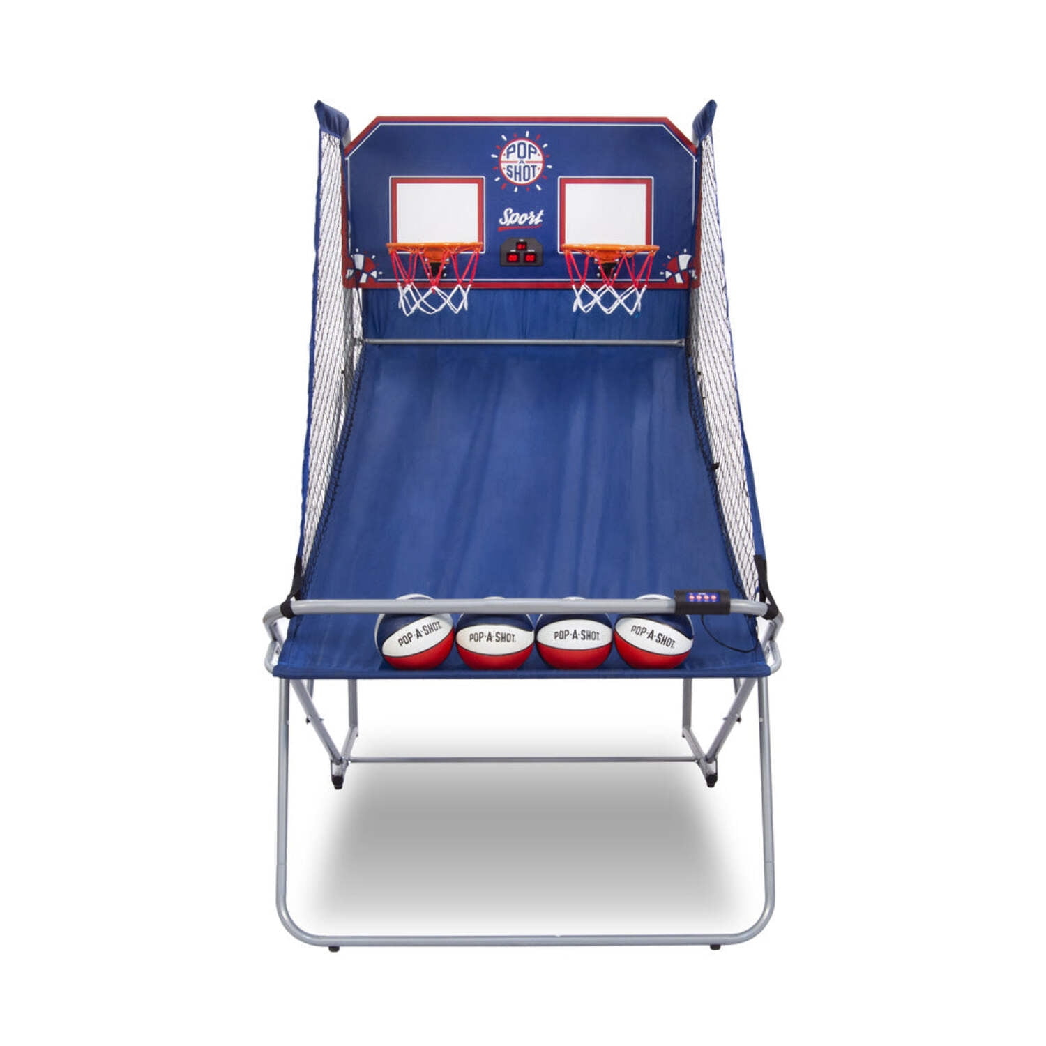 Pop-A-Shot Official Dual Shot Sport Basketball Arcade Game – 10 Games – 6 Audio Options – Durable Construction – Easy Fold Up