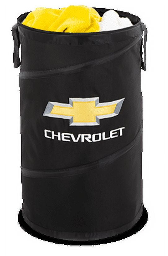 Pop-Up Spiral Laundry Hamper Bag Heavy Duty Polyester - Holds 2 Loads - 15 x 25 inch  - (Black) - Chevy