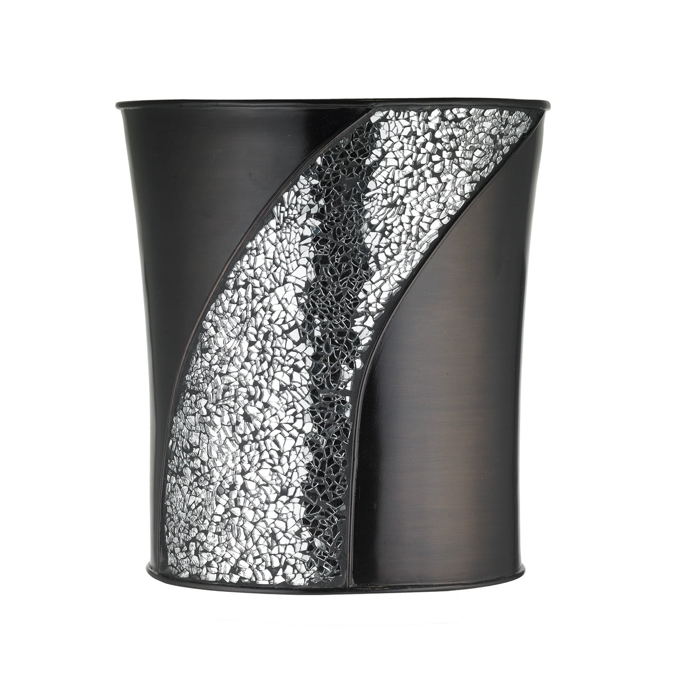 Popular Bath Orb/Brown Sinatra Bath Decor Accessories, Premium, Durable, Acrylic Resin, Eco-Friendly Waste Basket (10"H x 8"W x 8"D)