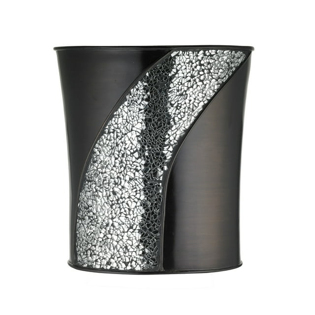 Popular Bath Orb/Brown Sinatra Bath Decor Accessories, Premium, Durable, Acrylic Resin, Eco-Friendly Waste Basket (10"H x 8"W x 8"D)