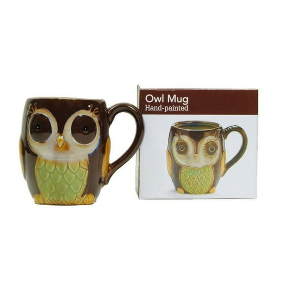 Porcelain Chocolate Owl 12oz Coffee Mug