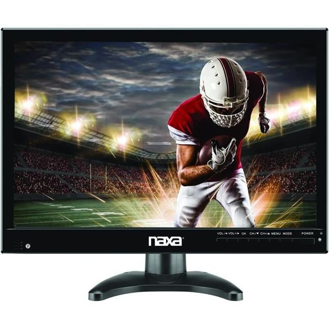 Naxa NT-1400 Portable 14.1" TV and Digital Multimedia Player with Built-in ATSC Tuner for Over-The-Air HD TV, USB Support, Rechargeable Lithium Battery, AC Power, and DC Car Cord, Black