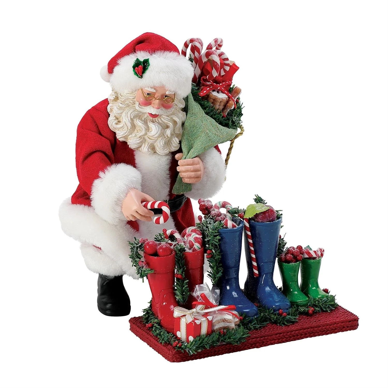 Possible Dreams St. Nicholas Day - Two Piece Figurine 8.5 Inch, Polyresin - Santa Boots Candy Canes 6012254