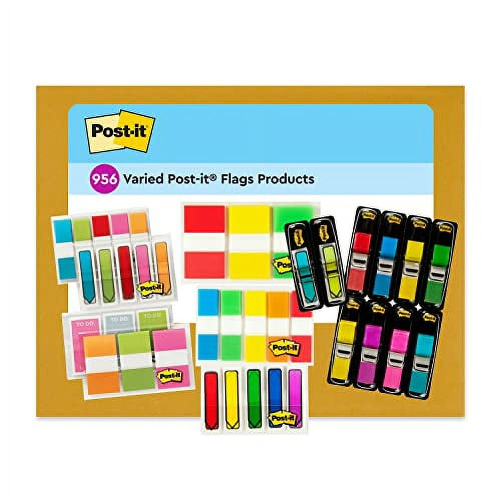 Post-it Flags and Tabs Value Pack, Ultimate Business and Study Pack, 956 Various Flags for Organization (683-AVP-SIOC)