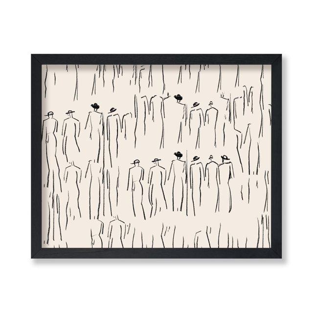 Abstract Figure Wall Art Vintage Sketch Prints Minimalist Painting Black and White Line Drawings Prints for Living Room Vintage Poster Sketch Figures Abstract Line Art Man Artwork 16x20inch No Frame