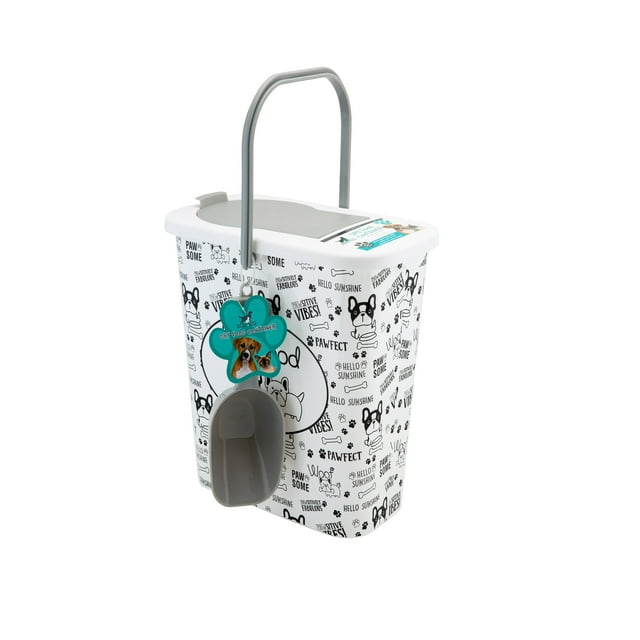 Pounce + Fetch 3 Gallon Plastic Dry Food Container with Scooper