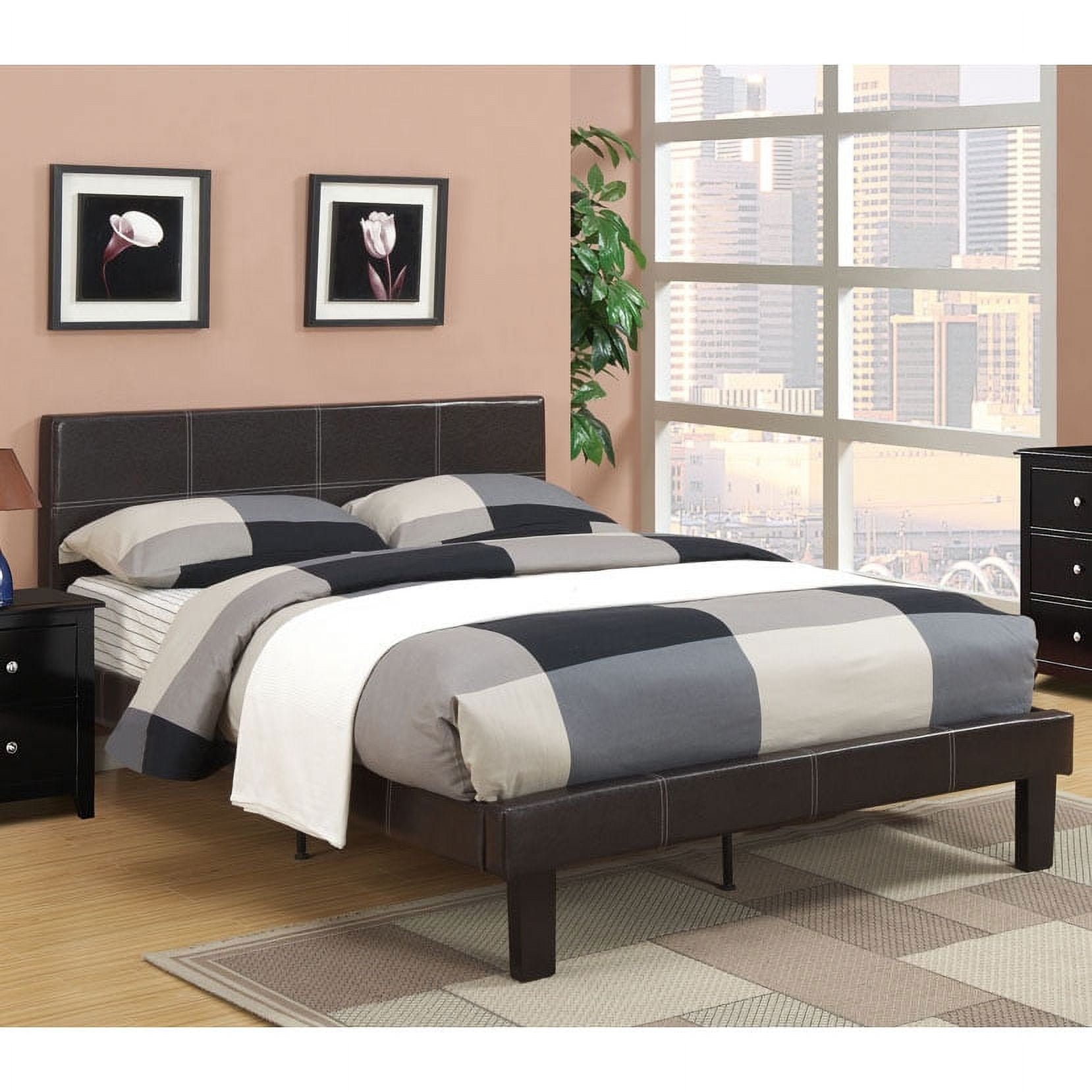 Poundex Twin Bed Black