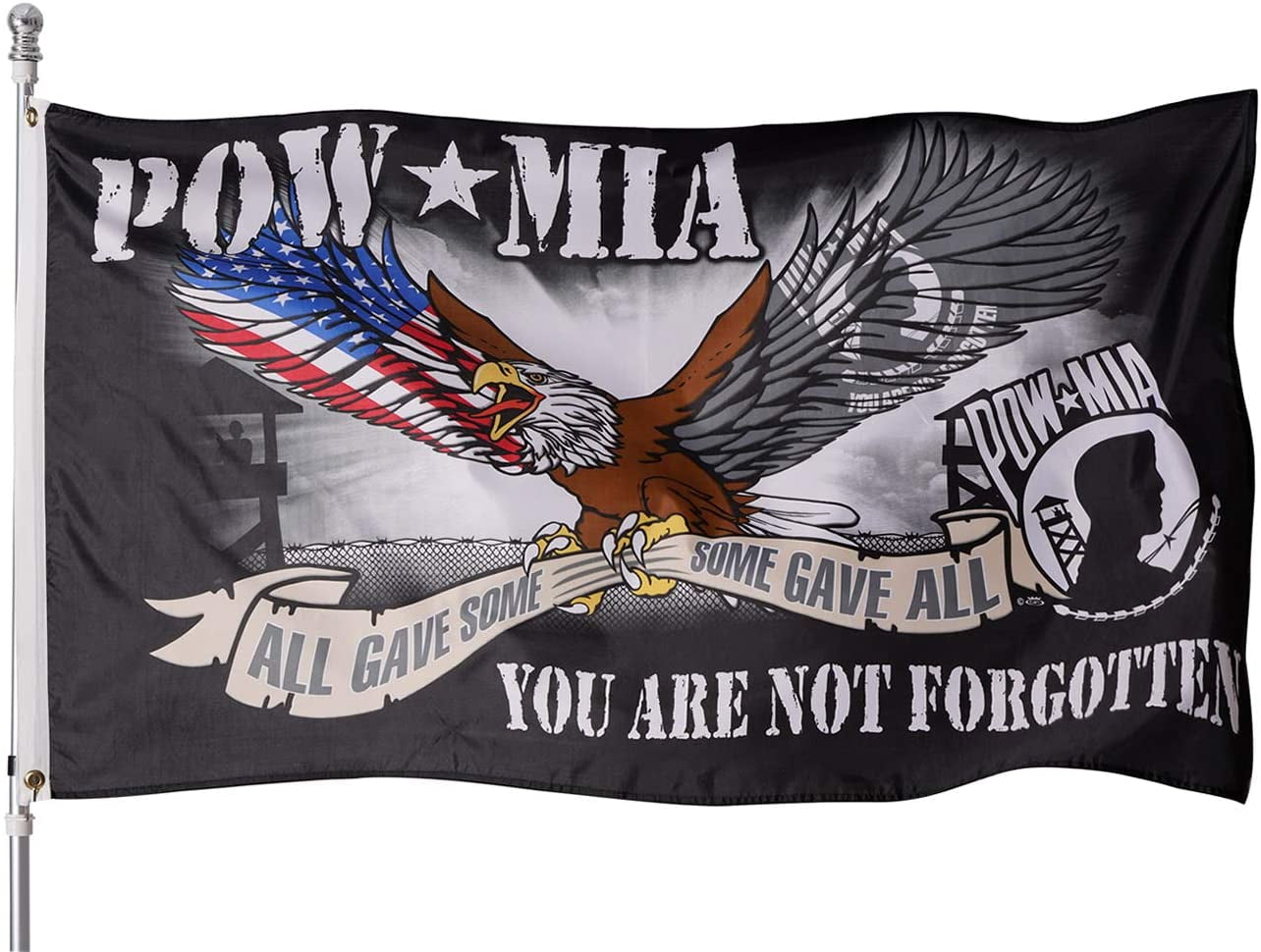 US American Pow Mia Eagle Flag 3x5 Outdoor- All Gave Some Some Gave All Flags Indoor Outdoor Banner