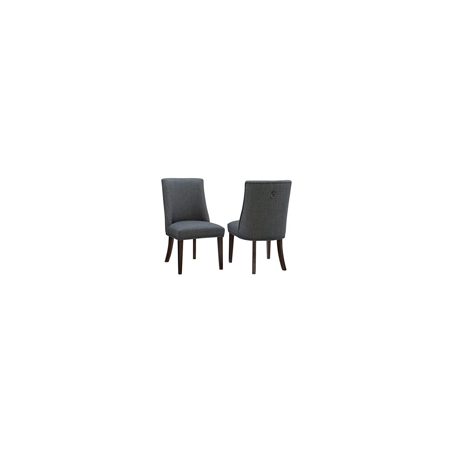 Linon Adler Dining Chair Espresso Grey