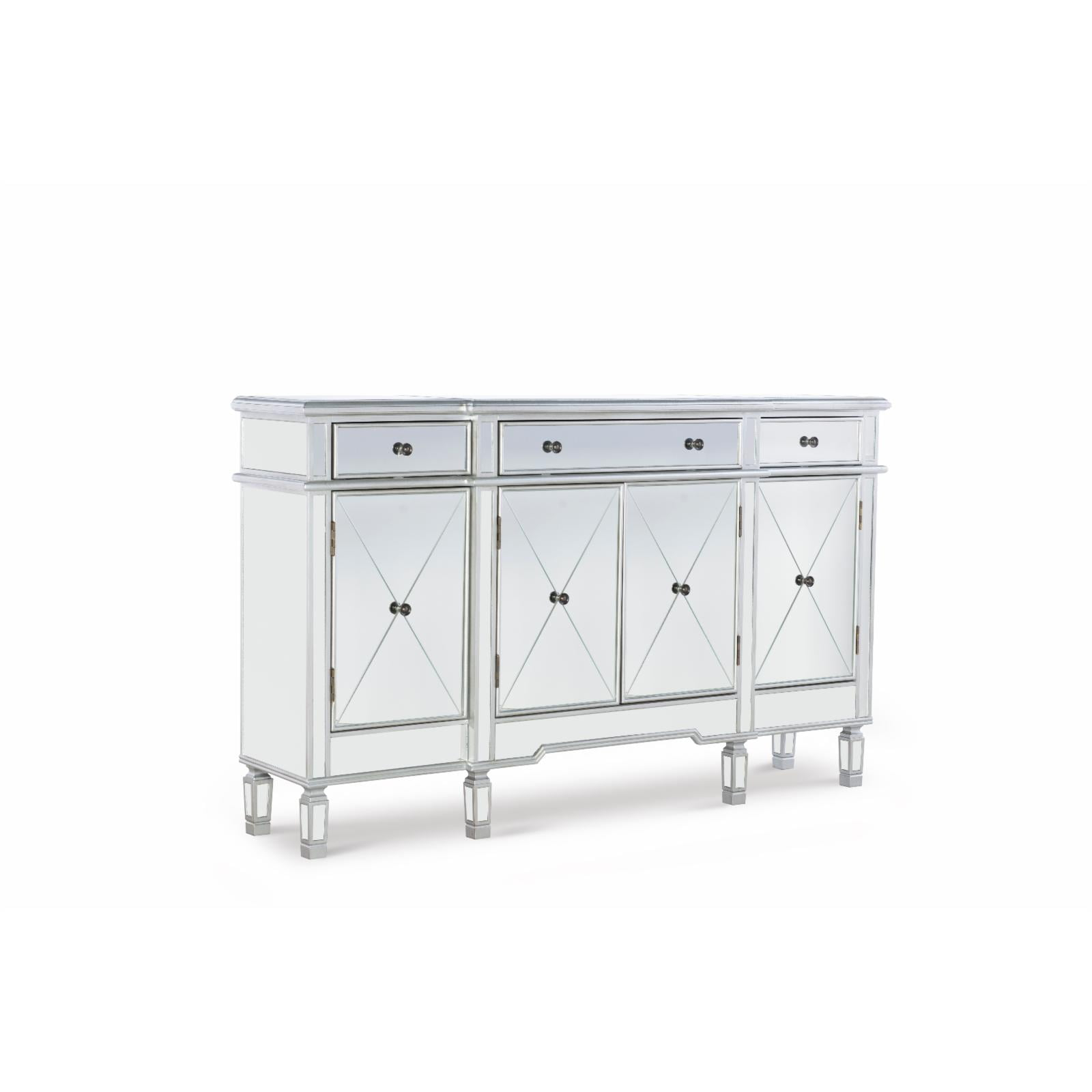 Powell Company Mirrored 4-Door 3-Drawer Console