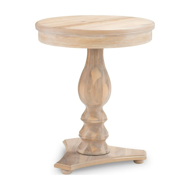 Powell Stanton Pedestal Accent Side Table, Natural