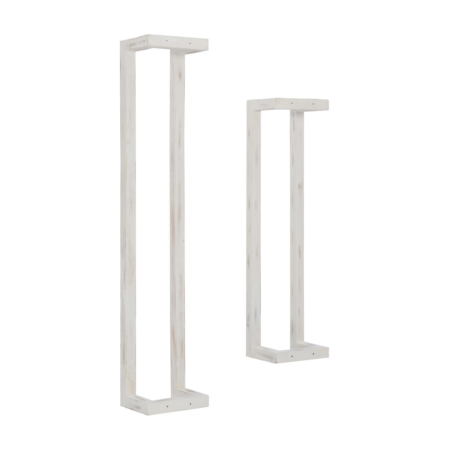 Powell Tesni Wood 2 Pack Towel Rack With White Finish D1426A21WH