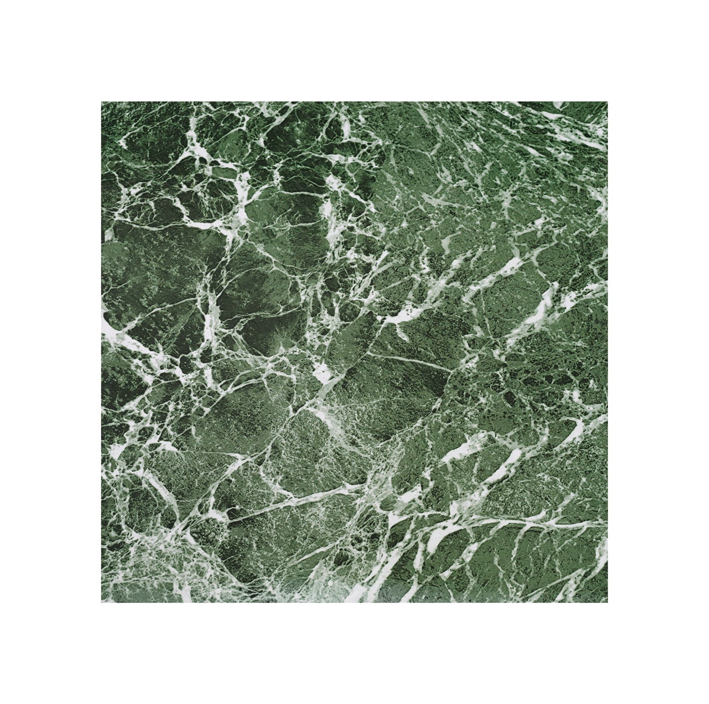 PowerSellerUSA Green Marble Green Vinyl Floor Tiles Self Stick Peel Flooring 12" x 12", 2-Pack (40 Pieces)